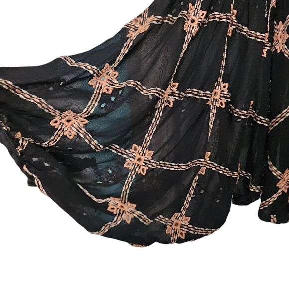 Johnny Was Jade Top L Iman Button Down Embroidered Eyelet Oversized Batwing - Picture 3 of 7